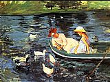 Mary Cassatt Canvas Paintings - Summertime 2
